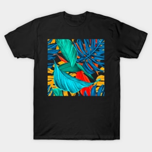 Colorful Tropical Leaves T-Shirt